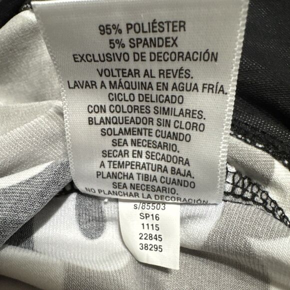 JM Collection 3/4 Sleeve Pullover Blouse Black White Tan Embellished Size XL - Picture 7 of 7